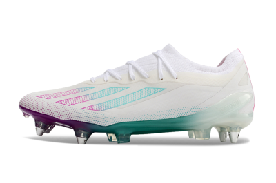 Adidas X Crazyfast.1 SG Football Boots - White/Purple/Jade