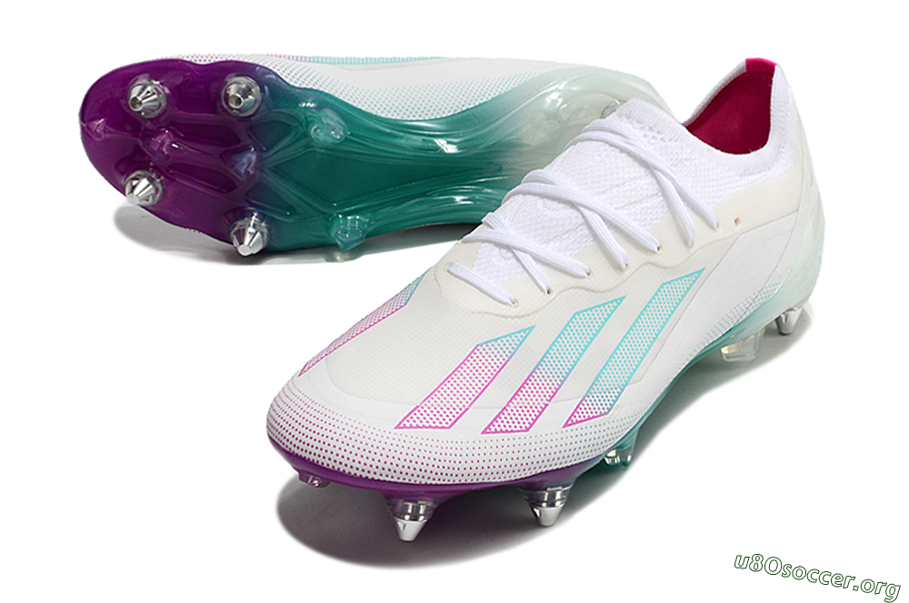 Adidas X Crazyfast.1 SG Football Boots - White/Purple/Jade 0