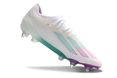 Adidas X Crazyfast.1 SG Football Boots - White/Purple/Jade
