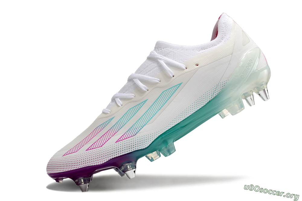 Adidas X Crazyfast.1 SG Football Boots - White/Purple/Jade 5