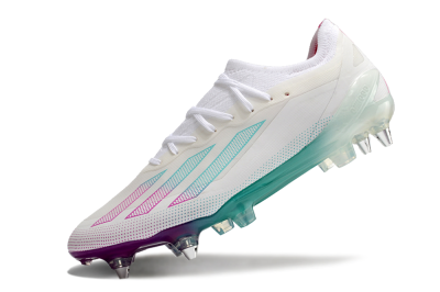 Adidas X Crazyfast.1 SG Football Boots - White/Purple/Jade