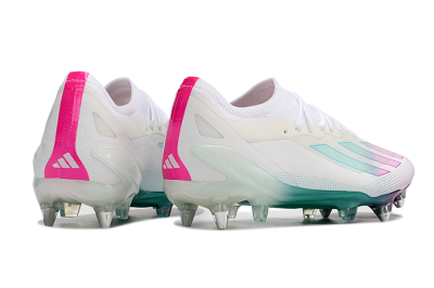 Adidas X Crazyfast.1 SG Football Boots - White/Purple/Jade