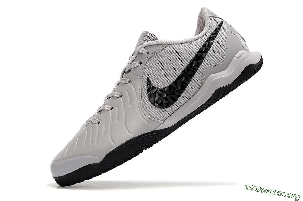 Nike Tiempo Legend 10 Academy IC Football Shoes - Grey/Black/Pink 5