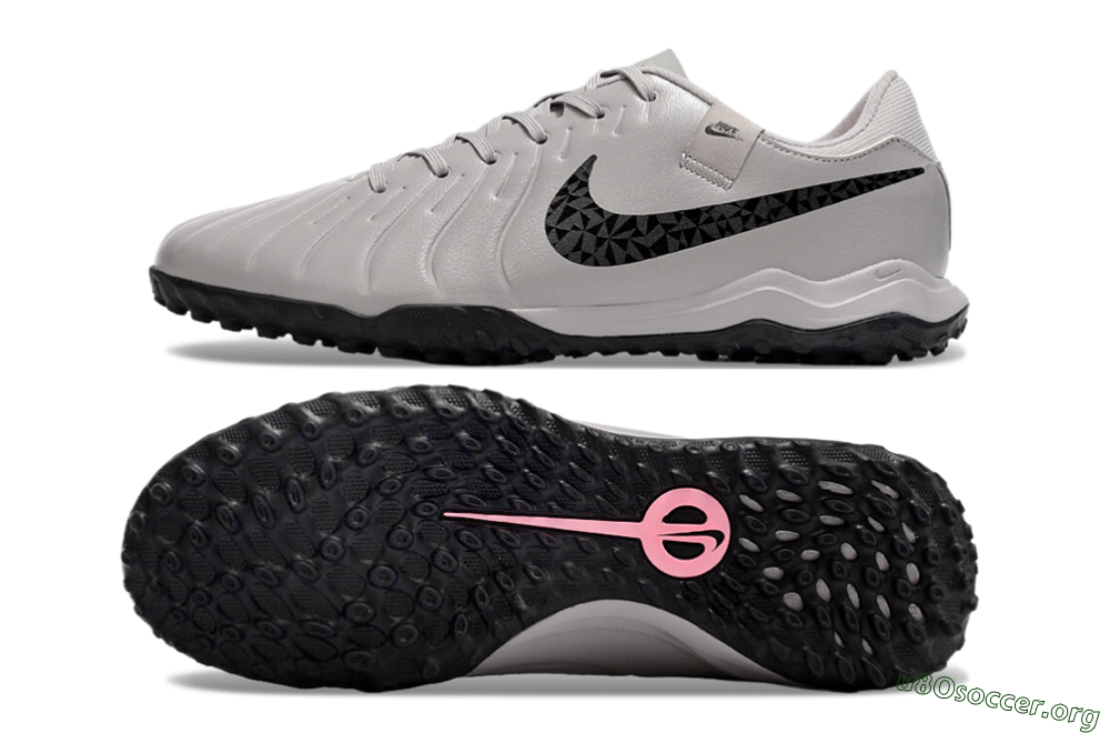 Nike Tiempo Legend 10 Academy TF Football Shoes - Grey/Black/Pink 1
