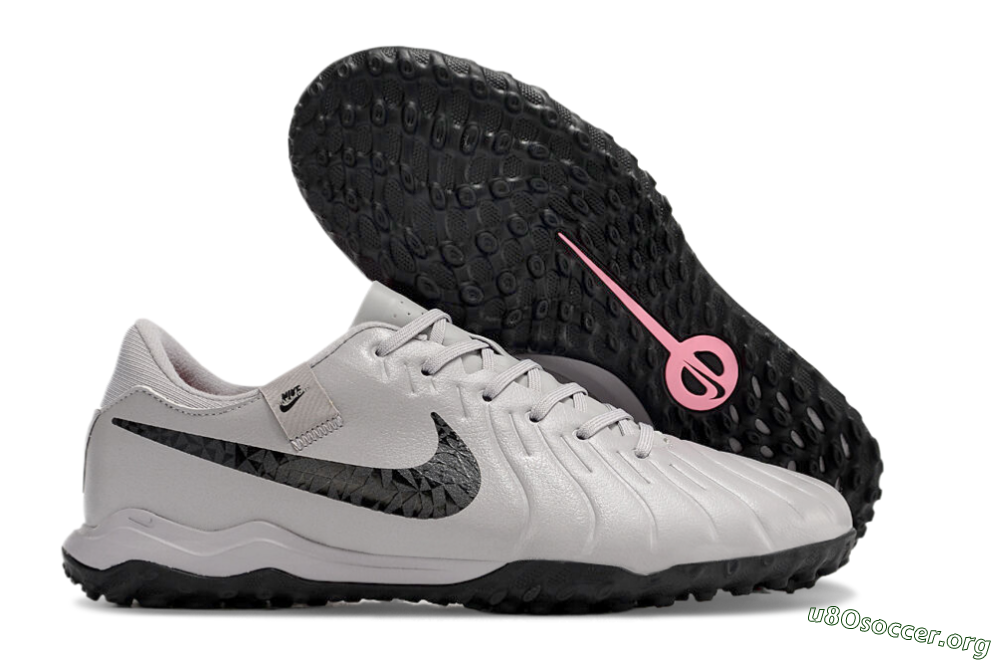 Nike Tiempo Legend 10 Academy TF Football Shoes - Grey/Black/Pink 2