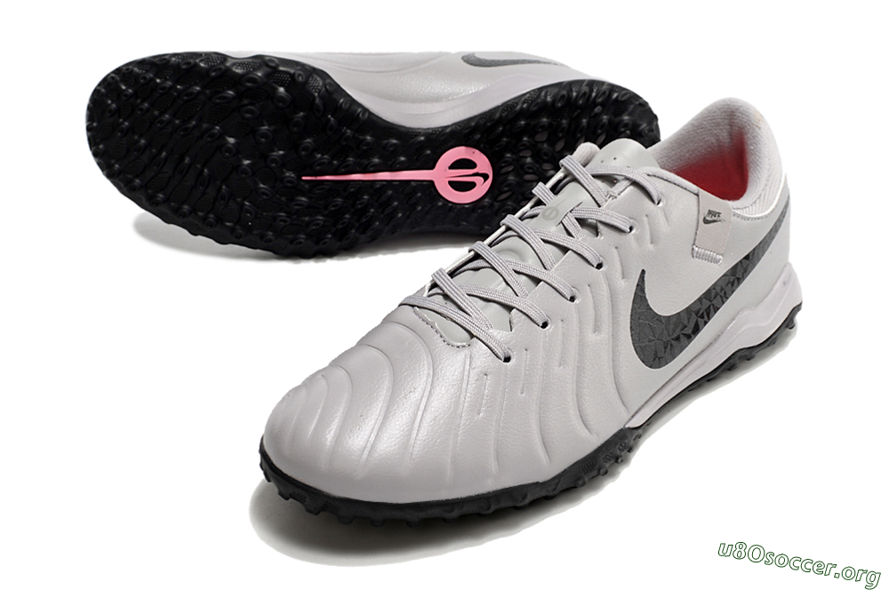 Nike Tiempo Legend 10 Academy TF Football Shoes - Grey/Black/Pink 0