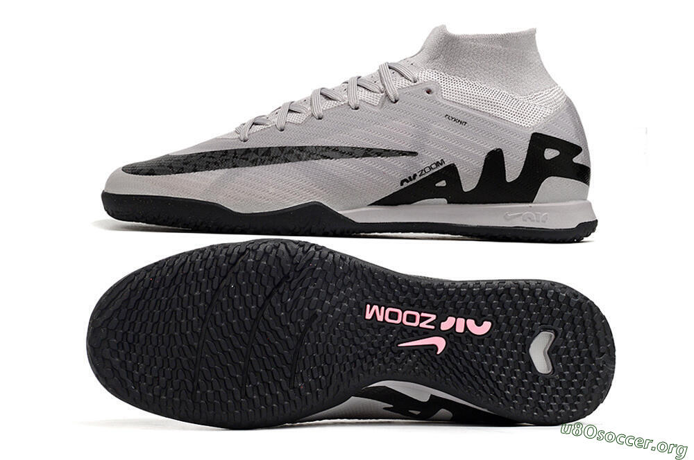 Nike Air Zoom Mercurial Superfly 9 Elite IC Football Shoes - Grey/Black/Pink 1