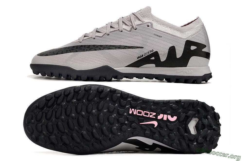 Nike Air Zoom Mercurial Vapor 15 Elite TF Football Shoes - Grey/Black/Pink 1