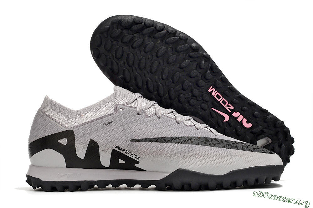 Nike Air Zoom Mercurial Vapor 15 Elite TF Football Shoes - Grey/Black/Pink 2