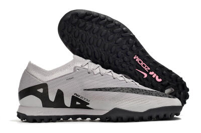 Nike Air Zoom Mercurial Vapor 15 Elite TF Football Shoes - Grey/Black/Pink