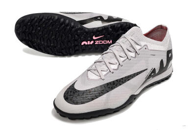 Nike Air Zoom Mercurial Vapor 15 Elite TF Football Shoes - Grey/Black/Pink