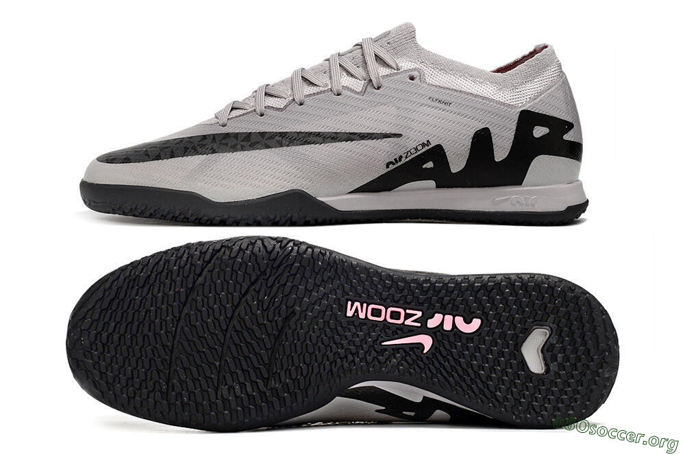 Nike Air Zoom Mercurial Vapor 15 Elite IC Football Shoes - Grey/Black/Pink 1