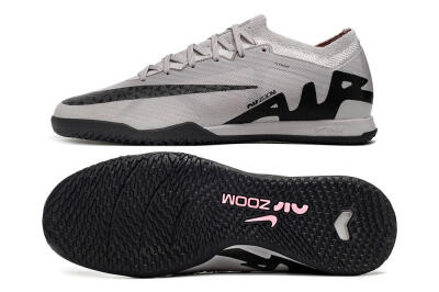 Nike Air Zoom Mercurial Vapor 15 Elite IC Football Shoes - Grey/Black/Pink
