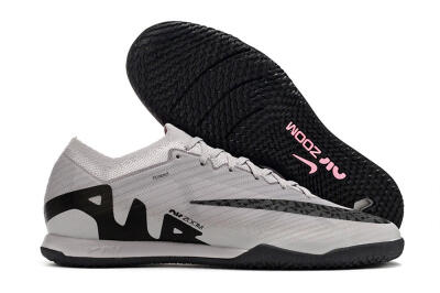 Nike Air Zoom Mercurial Vapor 15 Elite IC Football Shoes - Grey/Black/Pink