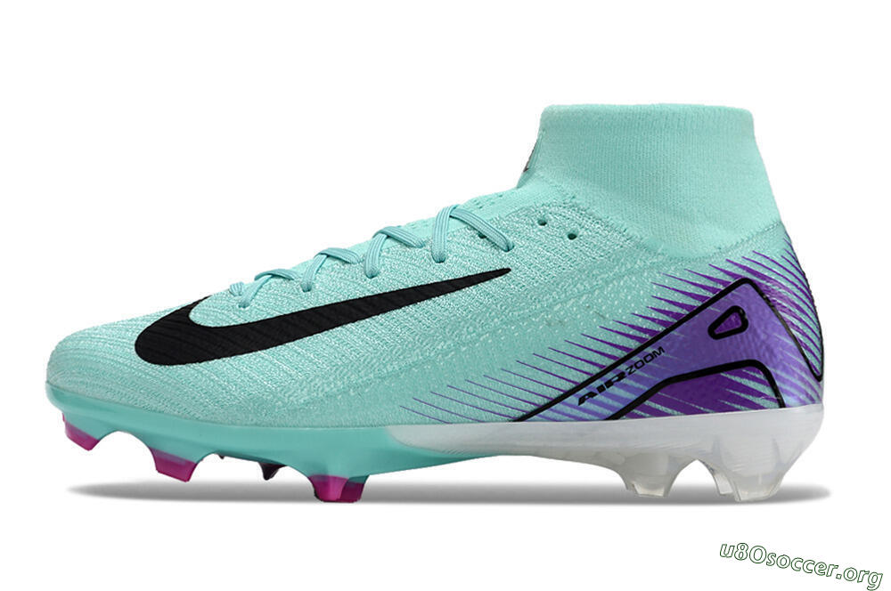 Nike Air Zoom Mercurial Superfly 10 Elite FG Football Boots - Jade/Black/Purple 3