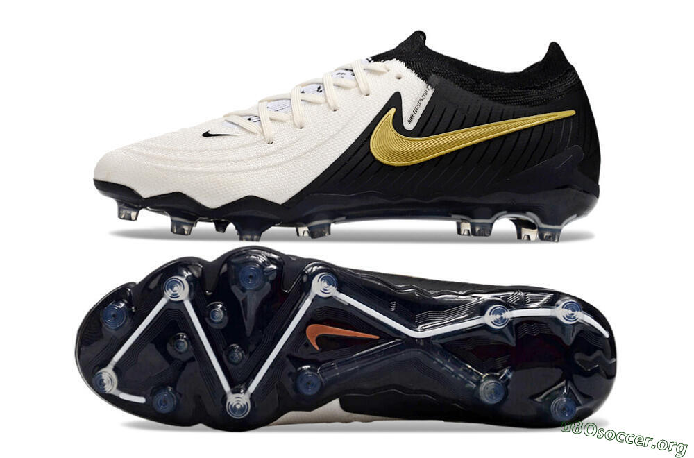 Nike Phantom Luna Elite AG Football Boots - White/Black/Gold 1