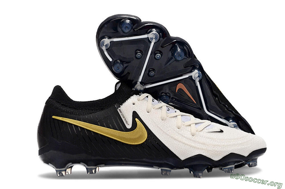 Nike Phantom Luna Elite AG Football Boots - White/Black/Gold 2