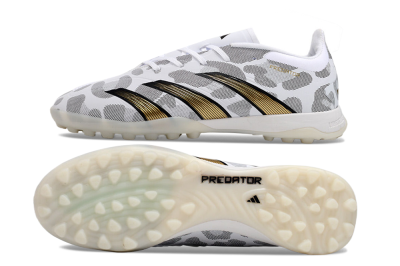 Adidas Predator 24 Elite TF Football Shoes - White/Black/Gold