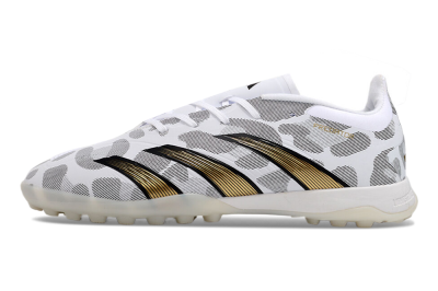 Adidas Predator 24 Elite TF Football Shoes - White/Black/Gold