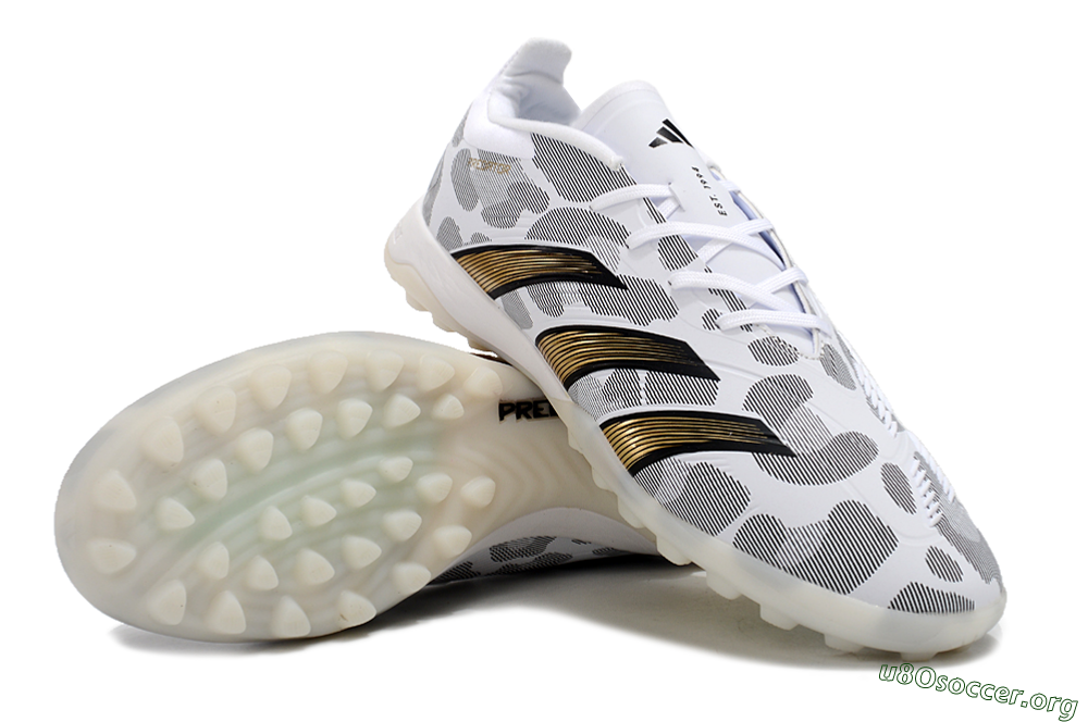 Adidas Predator 24 Elite TF Football Shoes - White/Black/Gold 0