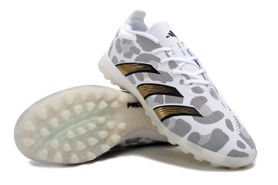 Adidas Predator 24 Elite TF Football Shoes - White/Black/Gold