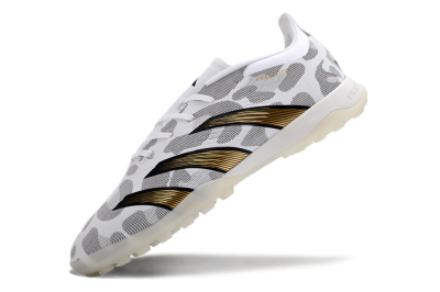 Adidas Predator 24 Elite TF Football Shoes - White/Black/Gold