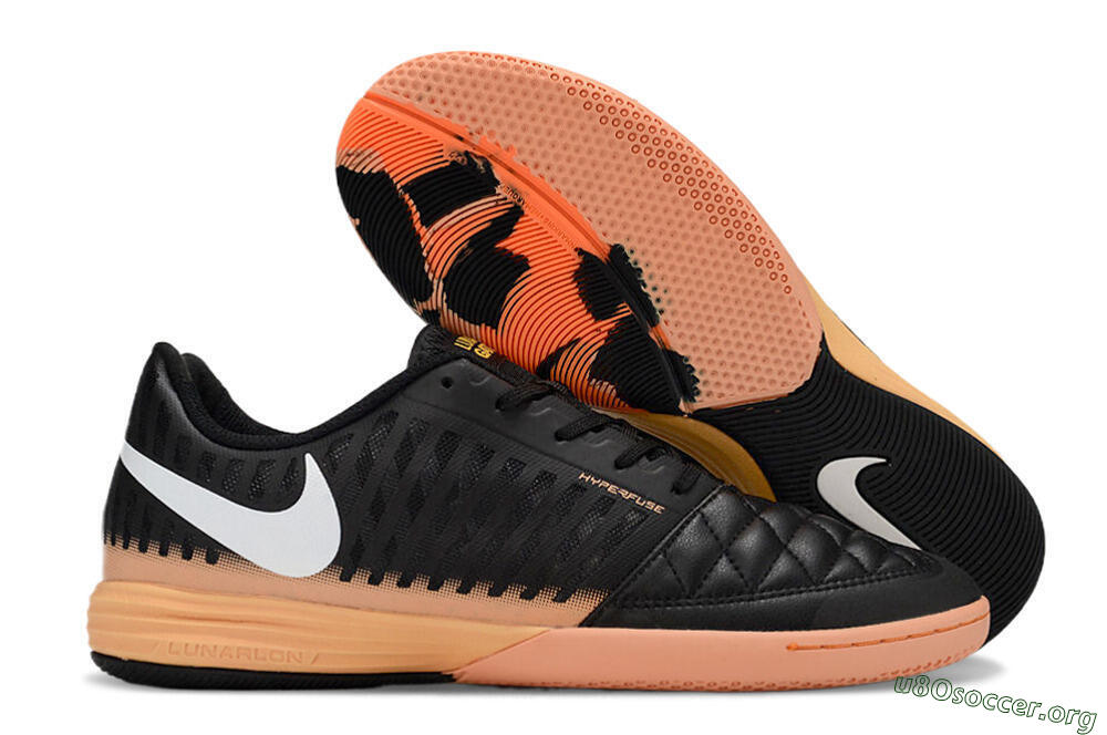 Nike Lunar Gato 2 IC Football Shoes - Black/White/Yellow 2