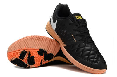 Nike Lunar Gato 2 IC Football Shoes - Black/White/Yellow