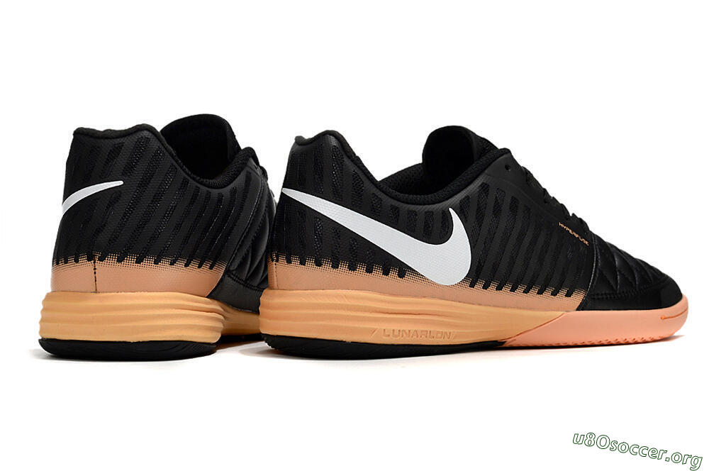 Nike Lunar Gato 2 IC Football Shoes - Black/White/Yellow 6