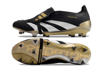 Adidas Predator Elite Foldover Tongue FG Football Boots - Black/White/Gold