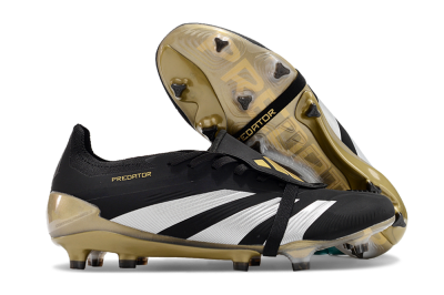 Adidas Predator Elite Foldover Tongue FG Football Boots - Black/White/Gold