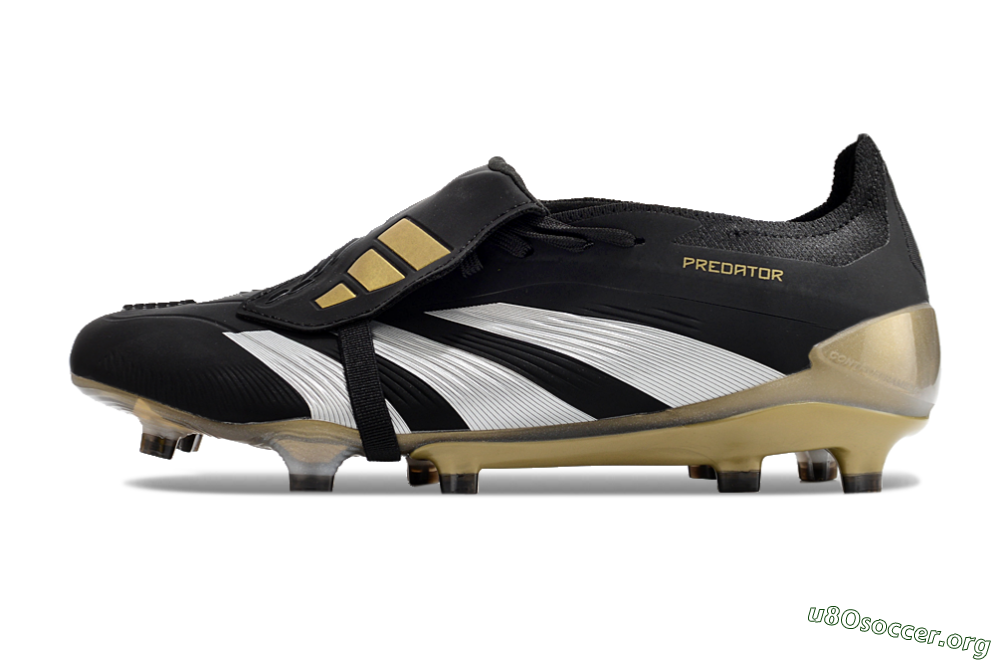 Adidas Predator Elite Foldover Tongue FG Football Boots - Black/White/Gold 3