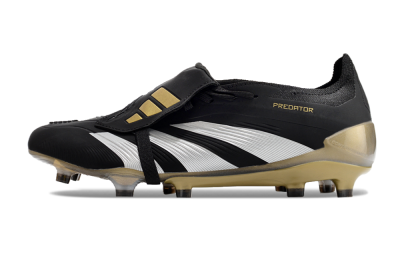 Adidas Predator Elite Foldover Tongue FG Football Boots - Black/White/Gold