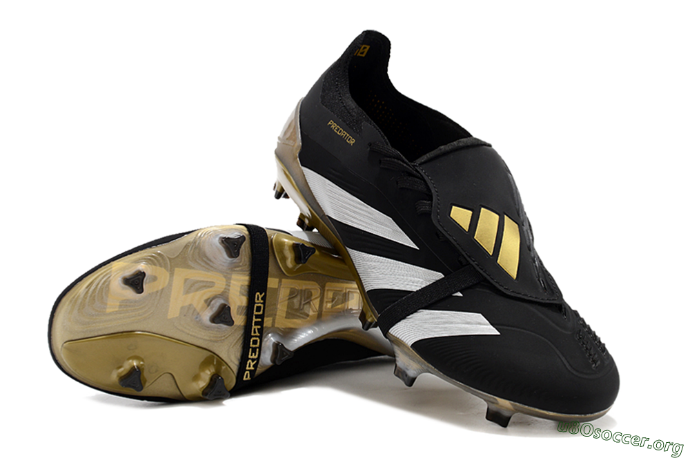Adidas Predator Elite Foldover Tongue FG Football Boots - Black/White/Gold 0