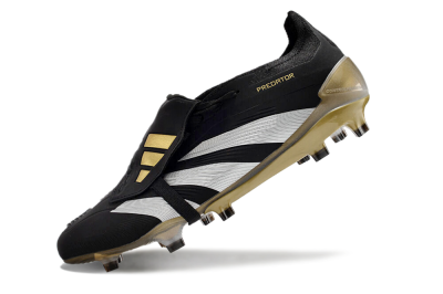Adidas Predator Elite Foldover Tongue FG Football Boots - Black/White/Gold
