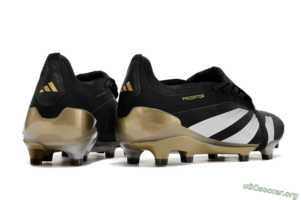 Adidas Predator Elite Foldover Tongue FG Football Boots - Black/White/Gold 6