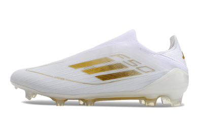 Adidas F50+ Adizero FG Football Boots - White/Gold