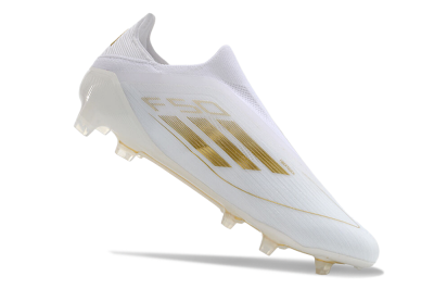 Adidas F50+ Adizero FG Football Boots - White/Gold