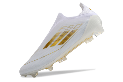 Adidas F50+ Adizero FG Football Boots - White/Gold