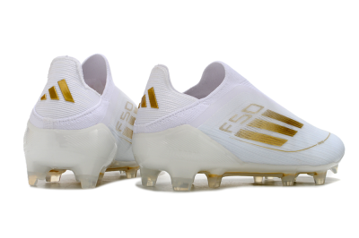 Adidas F50+ Adizero FG Football Boots - White/Gold