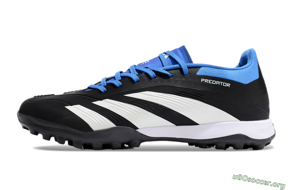 Adidas Predator 24 Elite TF Football Shoes - Black/White/Blue 3