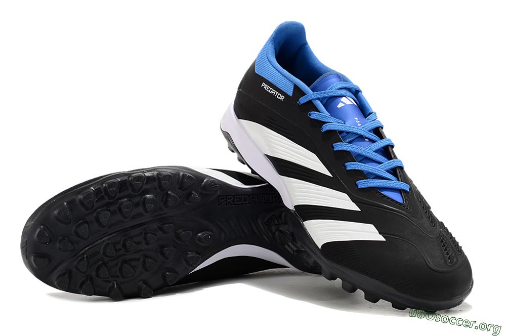 Adidas Predator 24 Elite TF Football Shoes - Black/White/Blue 0