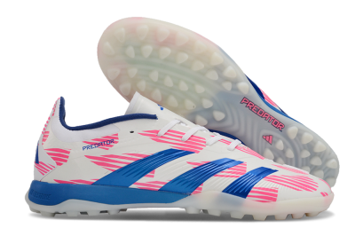 Adidas Predator 24 Elite TF Football Shoes - White/Pink/Blue