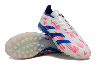 Adidas Predator 24 Elite TF Football Shoes - White/Pink/Blue