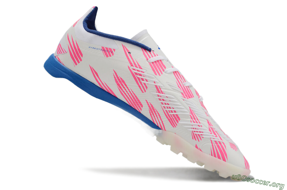 Adidas Predator 24 Elite TF Football Shoes - White/Pink/Blue 4