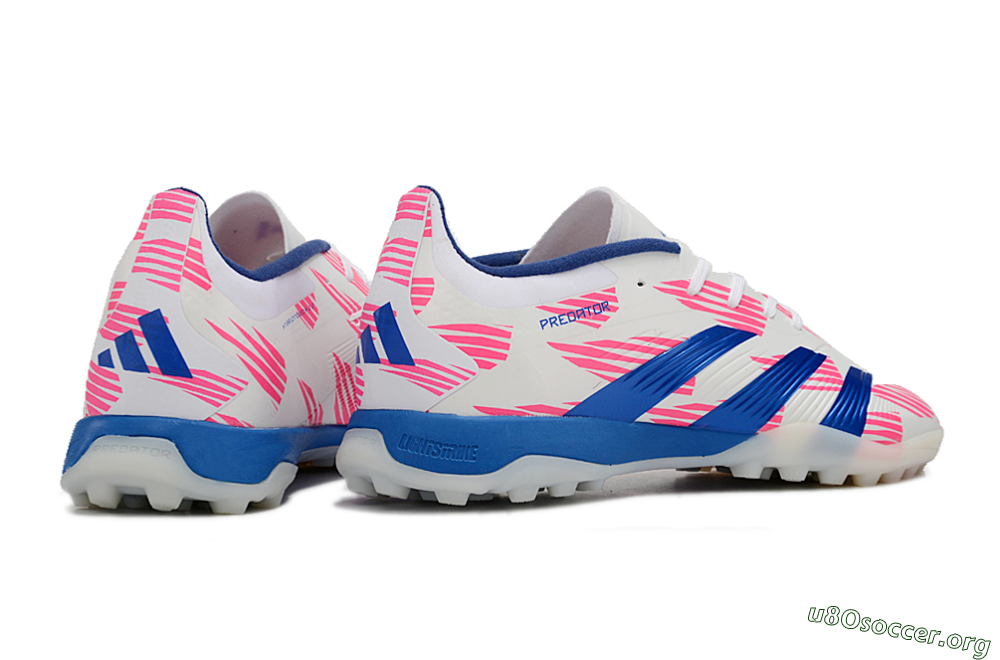 Adidas Predator 24 Elite TF Football Shoes - White/Pink/Blue 6