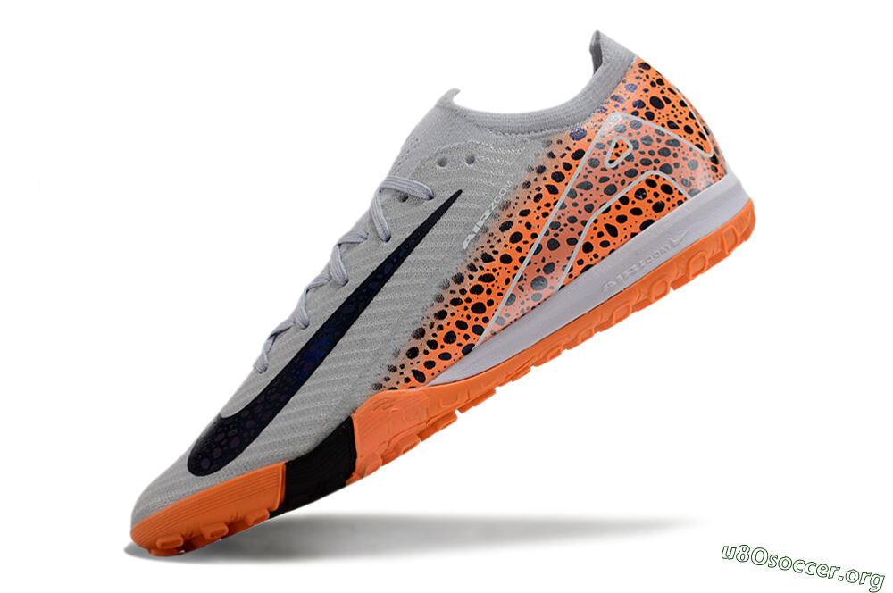 Nike Air Zoom Mercurial Vapor 15 Elite TF Football Shoes - Grey/Orange/Black 5