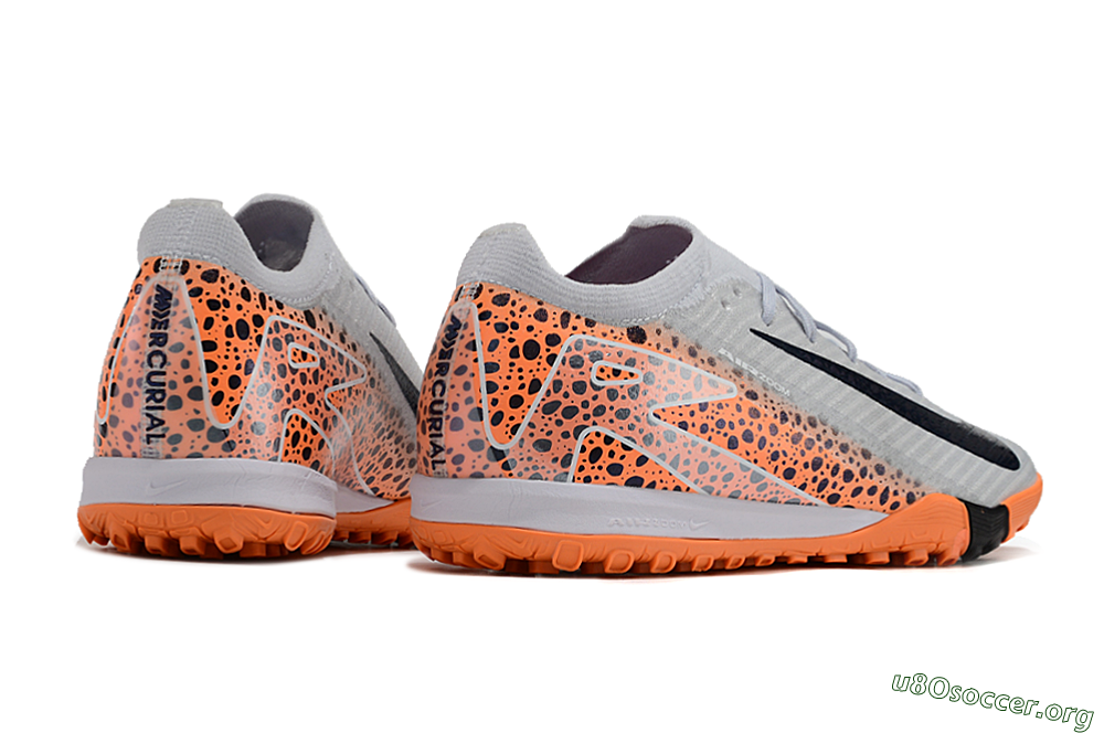 Nike Air Zoom Mercurial Vapor 15 Elite TF Football Shoes - Grey/Orange/Black 6