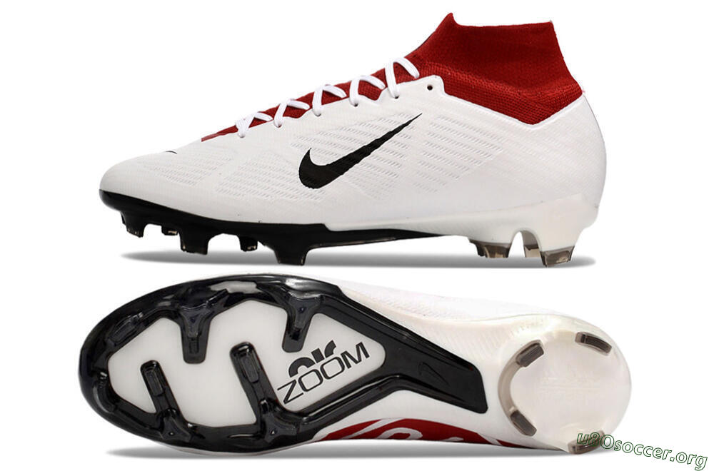 Nike Air Zoom Mercurial Superfly 9 Elite FG Football Boots - White/Black/Red 1
