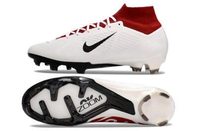 Nike Air Zoom Mercurial Superfly 9 Elite FG Football Boots - White/Black/Red